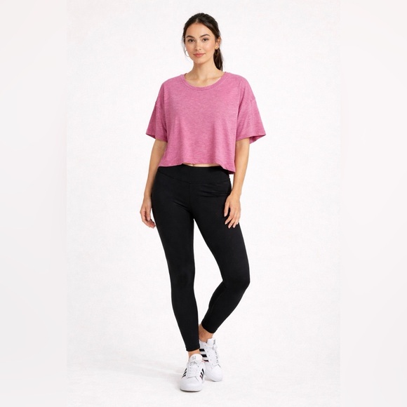 JoyLab Tops - JoyLab Women’s Dusty Pink Slub Short Sleeve Boxy Fit T-Shirt, Size Large; NWT
